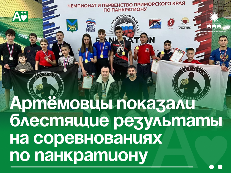 Артёмовцы показали блестящие результаты на соревнованиях по панкратиону.