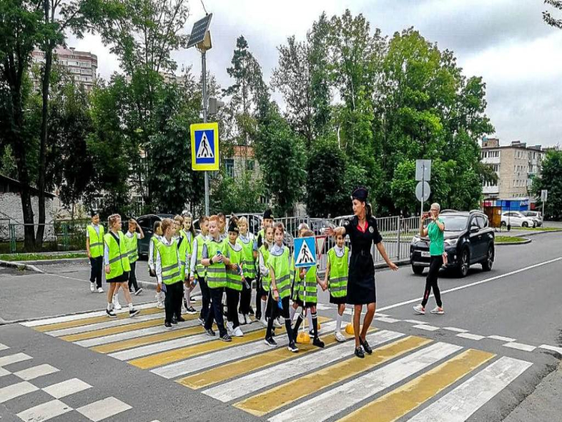 Сотрудники Госавтоинспекции Артема Приморского края проводят для школьников пешеходные экскурсии.