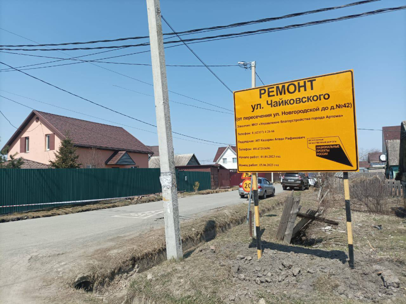 Ремонт дорожного полотна ведут на улице Чайковского и Новгородская.