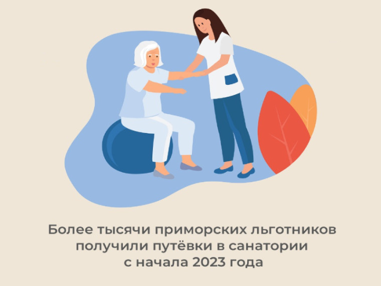 Более тысячи приморских льготников получили путёвки в санатории в 2023 году. Более тысячи приморских льготников получили путёвки в санатории в 2023 году.