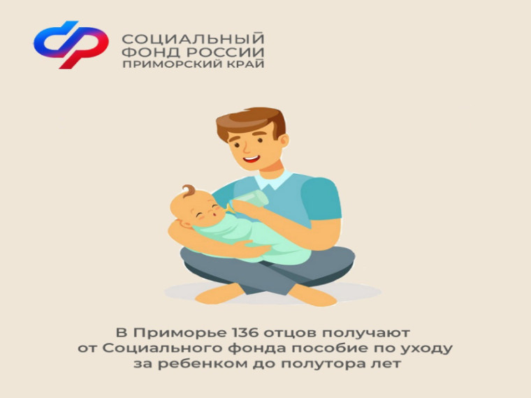 В Приморье 136 отцов получают от Социального фонда пособие по уходу за ребенком до полутора лет. В Приморье 136 отцов получают от Социального фонда пособие по уходу за ребенком до полутора лет.