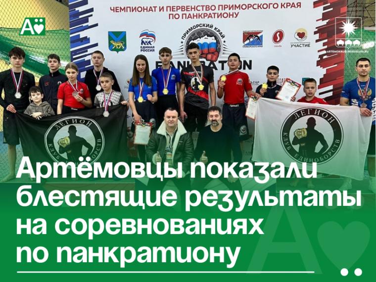 Артёмовцы показали блестящие результаты на соревнованиях по панкратиону.